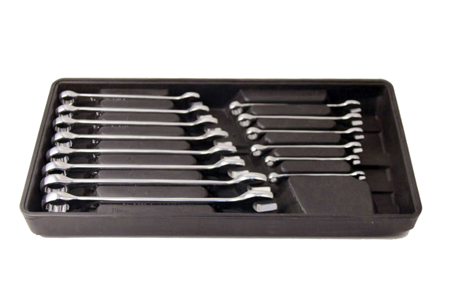 385x185x45mm ABS Tray Tool Storage Display Option: Offset Ring/Combination Spanner/Pliers/HexKey...