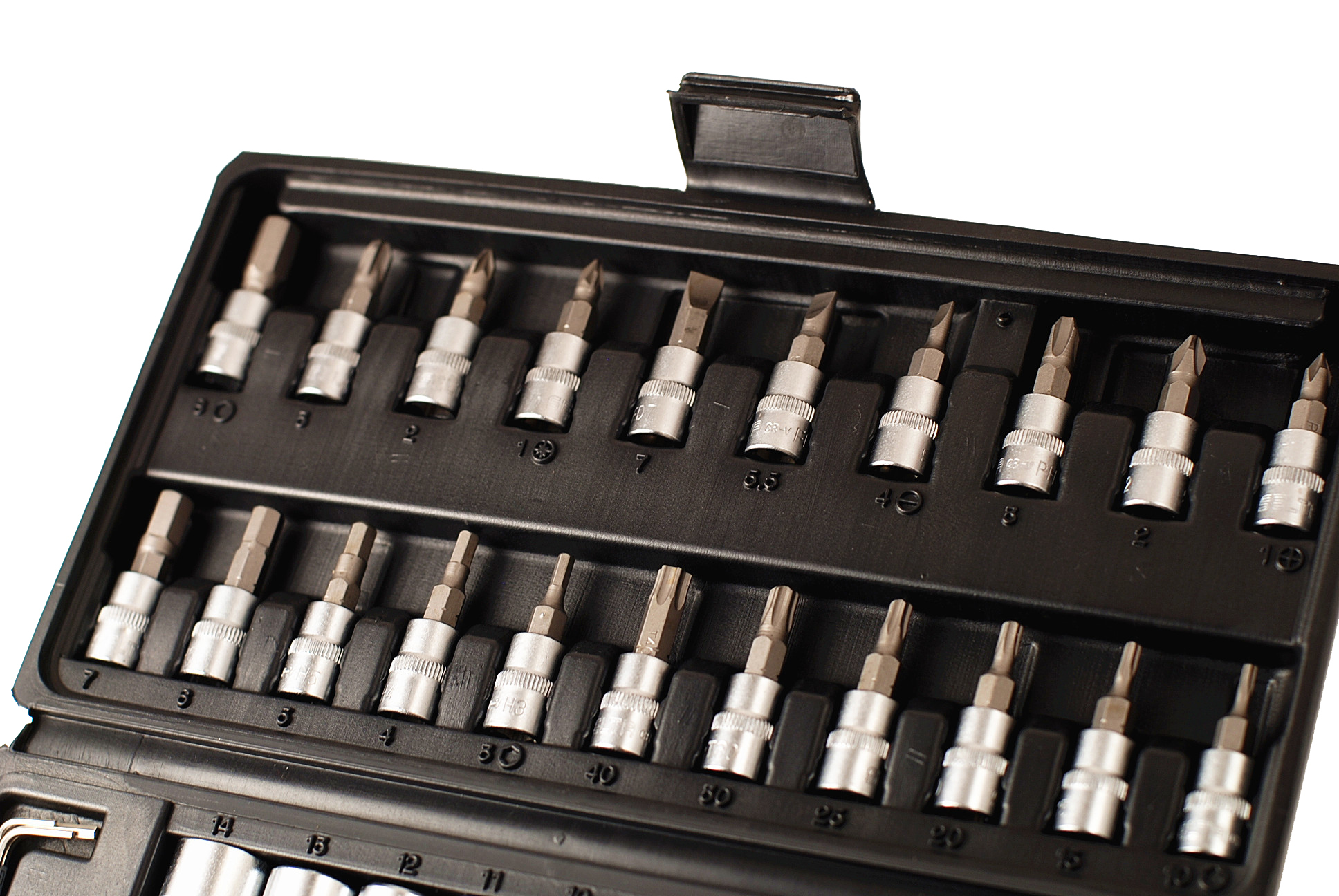 Selta Taiwan 46pc Cr-V 1/4" Dr. 6pt Socket & Accessories Screwdriver Bits Set