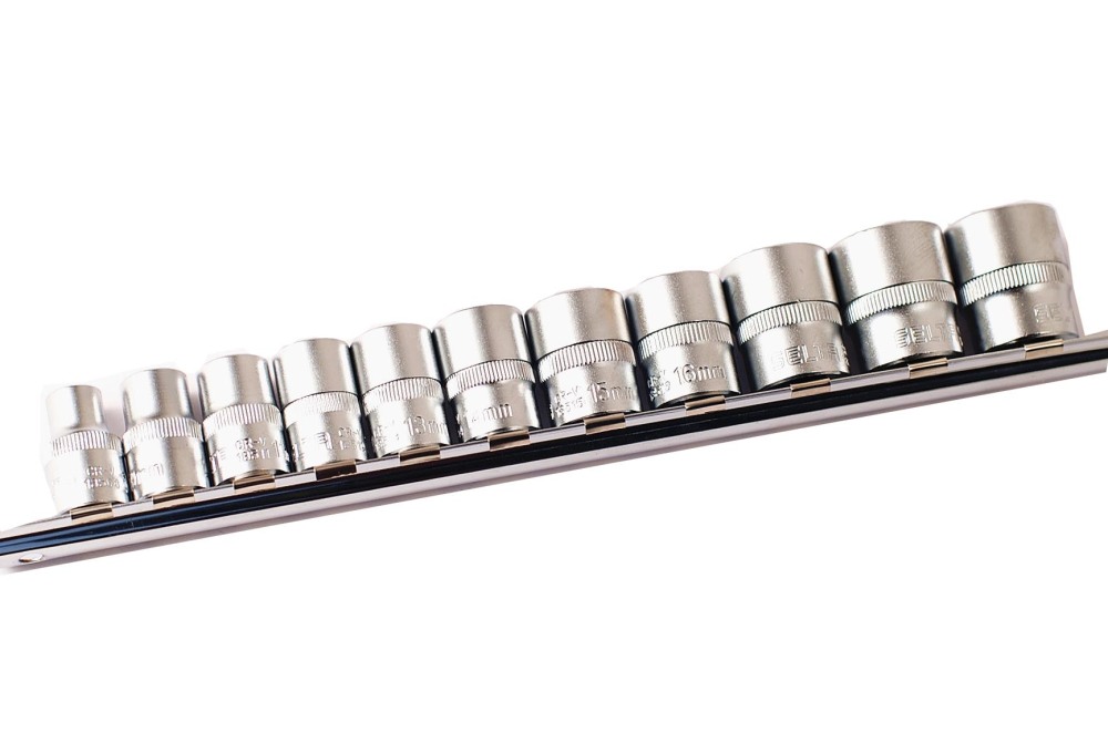 Selta Taiwan Cr-V 11pc 3/8" Dr. 6pt/12pt Socket Set: 8-10-11-12-13-14-15-16-17-18-19mm