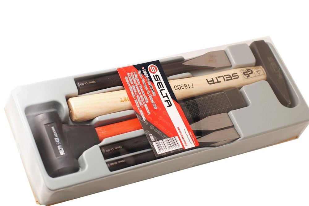 Selta Taiwan Mechanic's  & Dead Blow Hammer & Cr-Mo Chisel 5pc Set