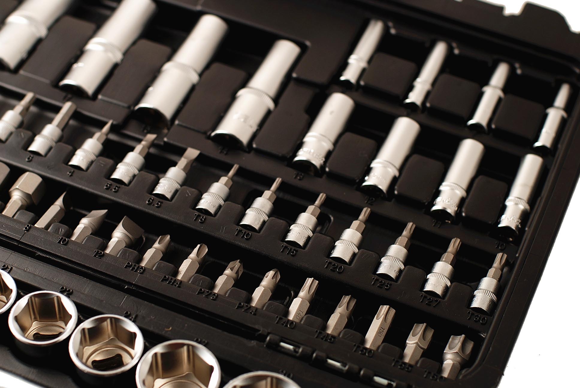 Selta Taiwan 108pc 1/4"&1/2" Dr 6pt Socket & Female E-Star & Accessory & Bit Set