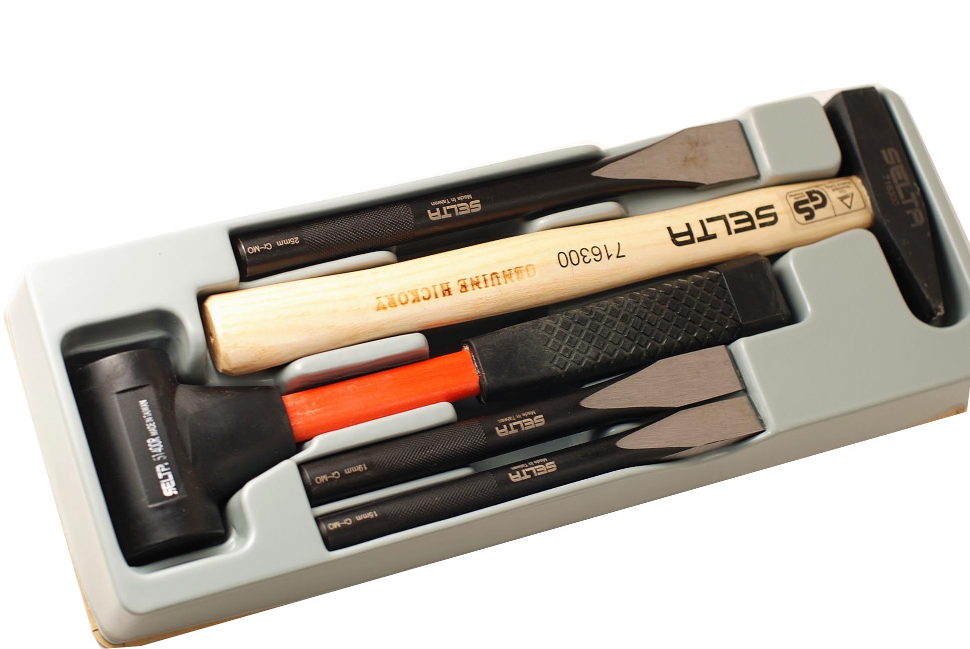 Selta Taiwan Mechanic's  & Dead Blow Hammer & Cr-Mo Chisel 5pc Set