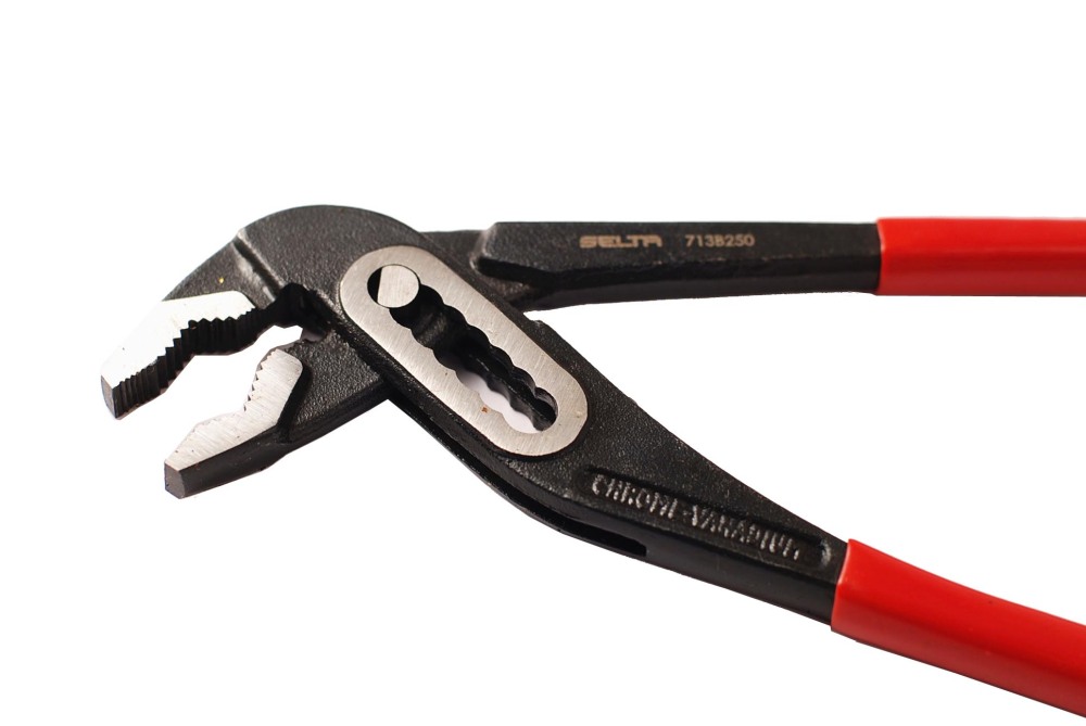 Selta Taiwan 3pc Professional Wrench & Pliers in Tray: Adjustable Wrench, Water Pump & Locking Pliers