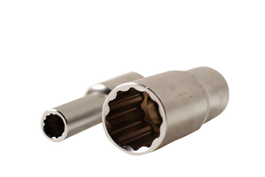 Force Selta Taiwan 1/2" Dr. Cr-V 12pt Double Hex 77mmL Deep Socket Individual 8-32mm