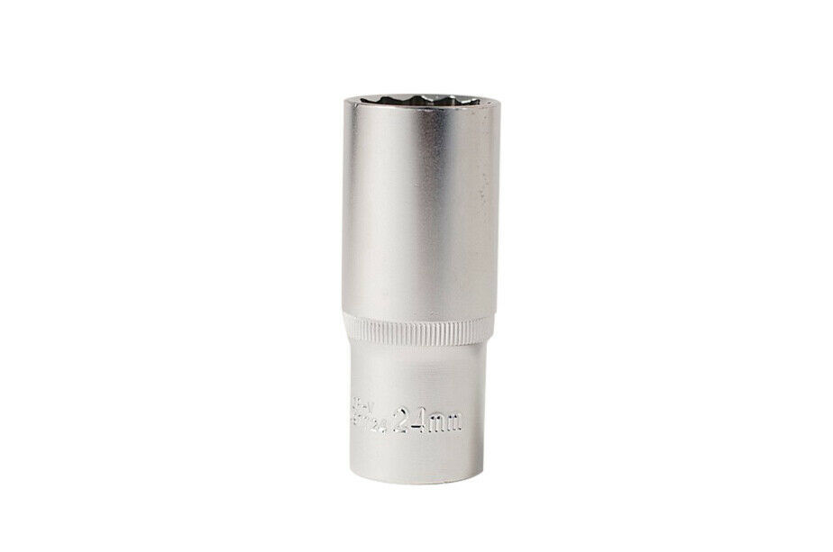 Force Selta Taiwan 1/2" Dr. Cr-V 12pt Double Hex 77mmL Deep Socket Individual 8-32mm