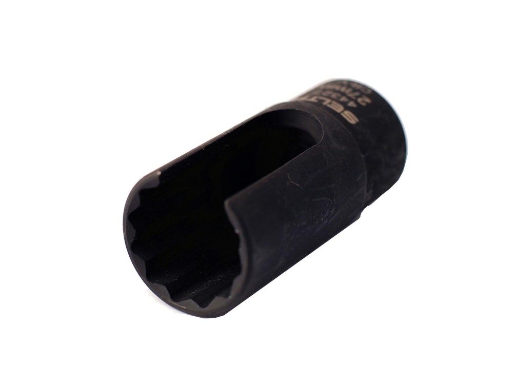 Selta Taiwan 1/2" Dr. 27mm 12PT 78mm Deep Lambda Oxygen Sensor Remove Socket with Slot