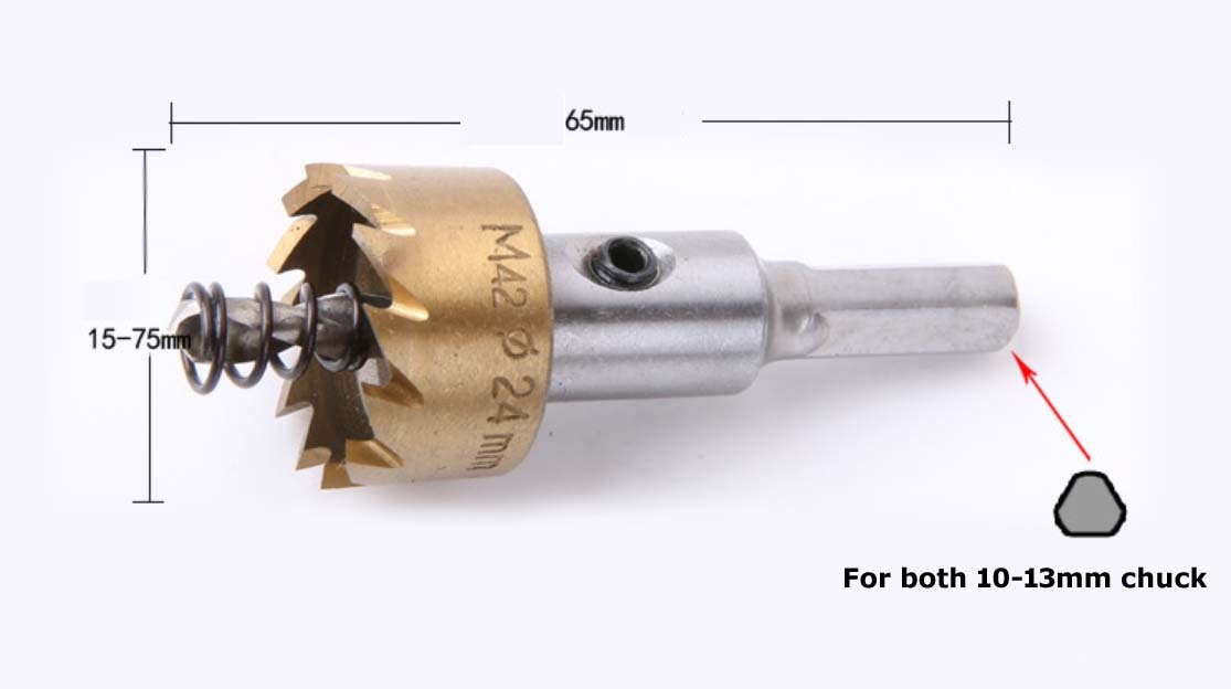M42-Co HSS Steel Hole Saw Thin Stainless Steel Metal Cut Option:19/22/25/32mm