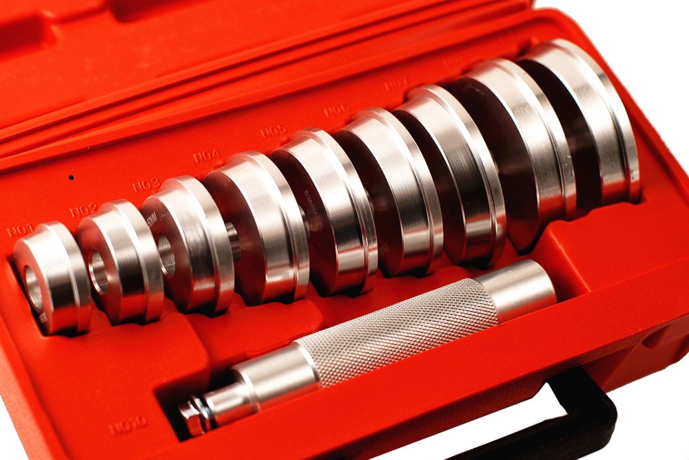10pcs Aluminium Bearing Race & Seal Driver Install Master Set Shaft & Adapter