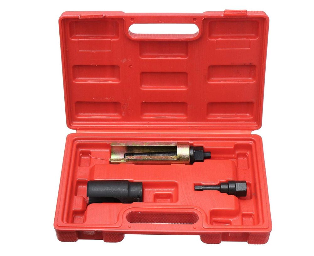 3pc Diesel Injector Puller For Mercedes CDI Sprinter: 29mm Deep Socket with Slot, Puller & Hex Bit with 7.6mm Center Hole