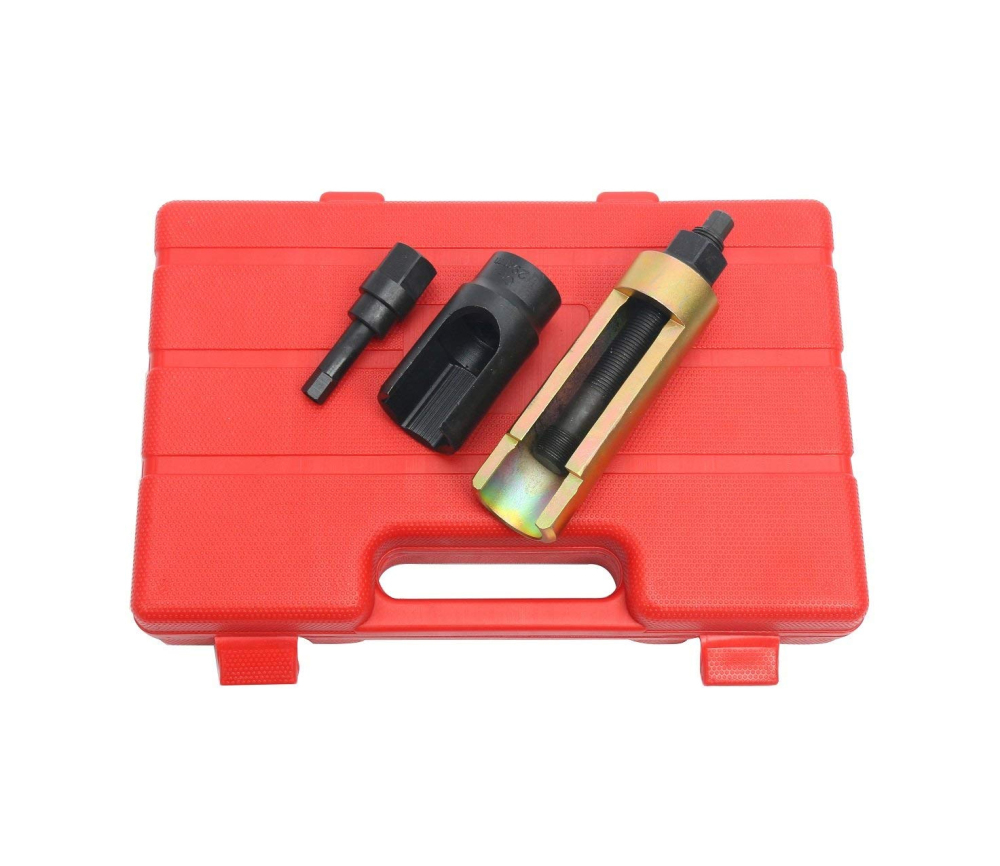 3pc Diesel Injector Puller For Mercedes CDI Sprinter: 29mm Deep Socket with Slot, Puller & Hex Bit with 7.6mm Center Hole