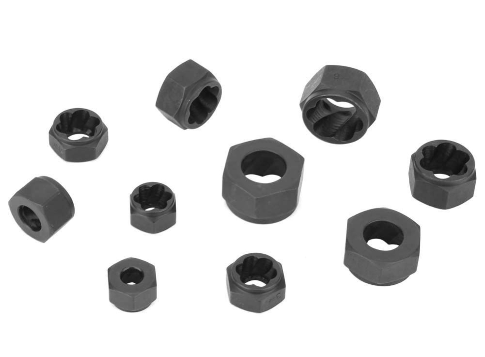 10Pc 3/8" Drive Low Profile Socket 9-19mm Damaged Nut Stud Extractor Bolt Remover Locking