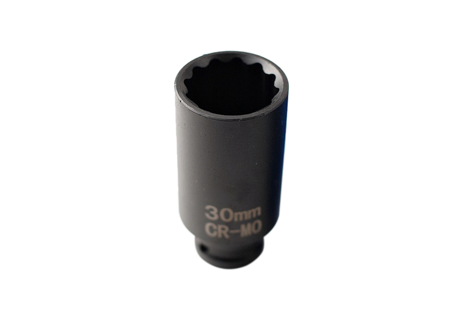 Cr-Mo 1/2" Dr. Bi-Hex 12PT 85mmL Deep Impact Socket & Hex Allen Bits 8pc Set for Hub Nut