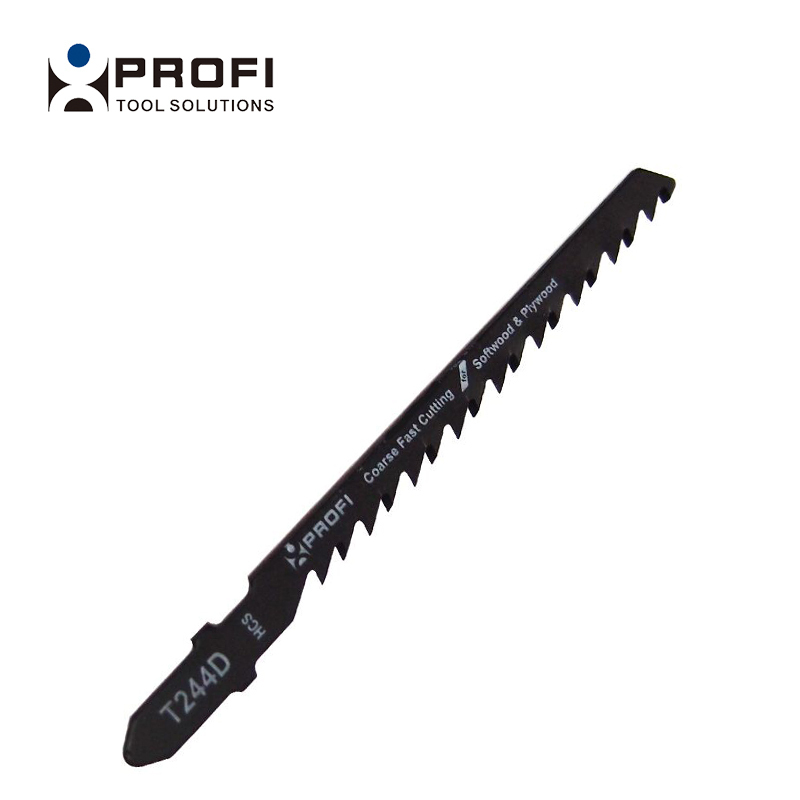 3pc T244D HCS Jigsaw Blade 6TPI Ground Teeth Wood Plywood & PVC Fast Cutting Saw Blades