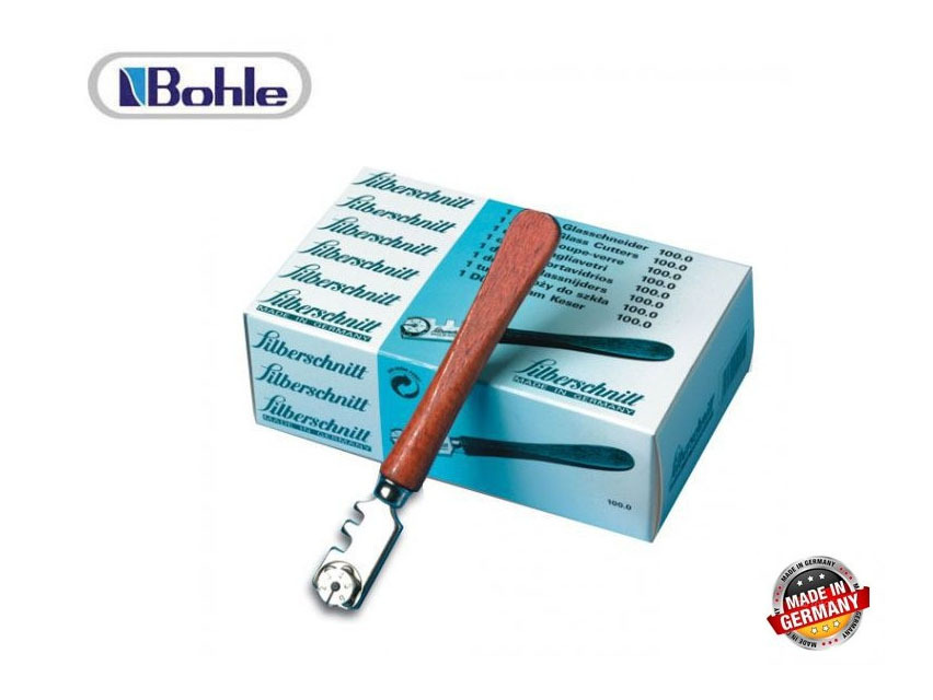 Bohle Silberschnitt Germany BO100.0 Glass Cutter with Stainless Steel 6 Turret Wheel