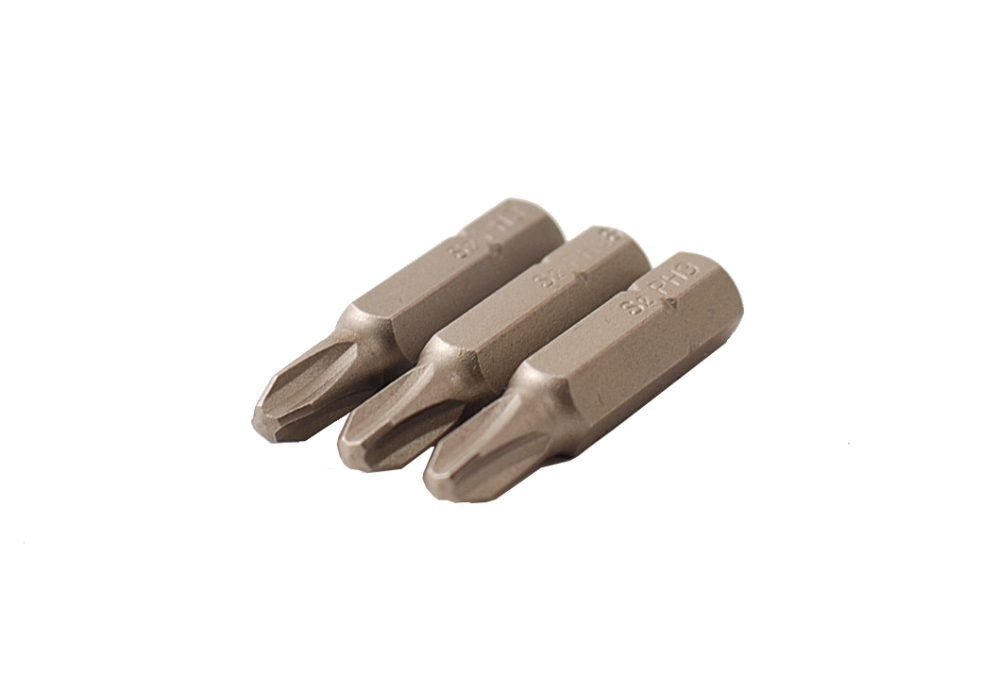 6pc-Pack S2 Steel 8mm Shank 36mmL Impact Screwdriver Power Bits Ph2/Ph3/Ph2+Ph3