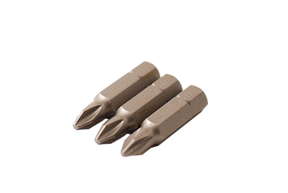 6pc-Pack S2 Steel 8mm Shank 36mmL Impact Screwdriver Power Bits Ph2/Ph3/Ph2+Ph3