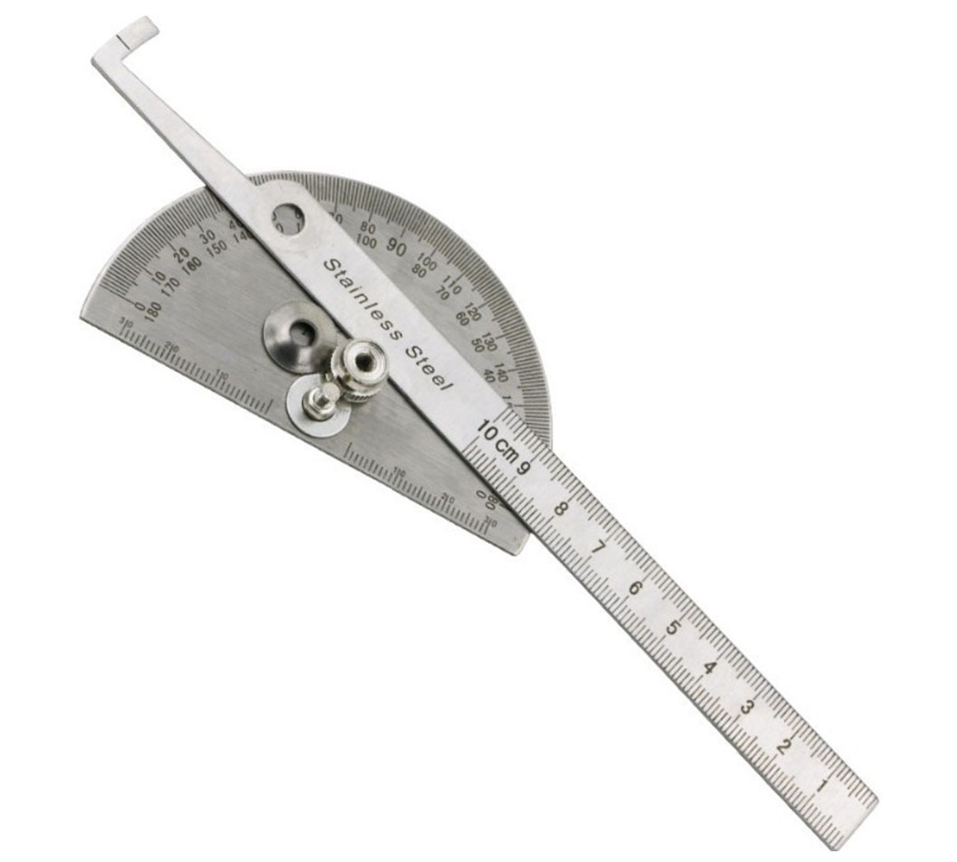 Stainless Steel Rotary Measuring Ruler: 180° Protractor Angle Finder Arm Measuring