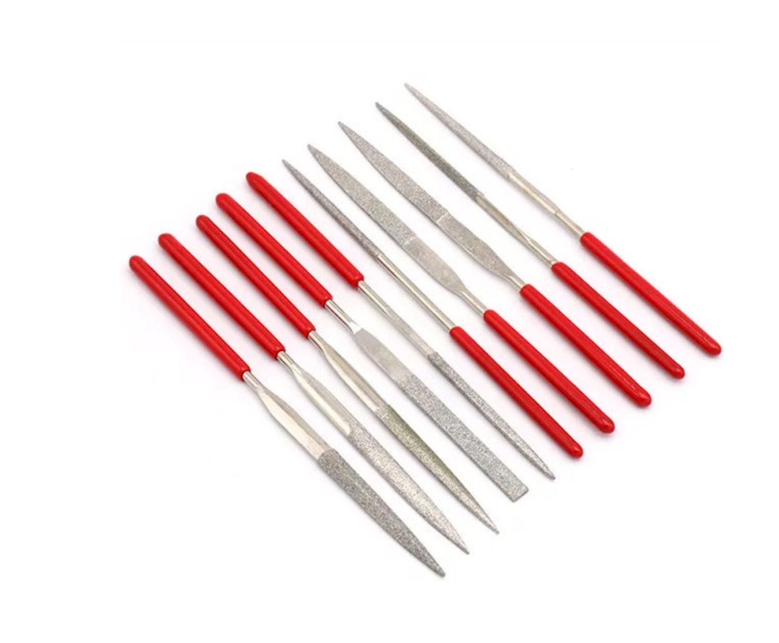 10pc 4mmx160mmL Diamond Precision Needle File for Watch Jewelers Hobby Craft