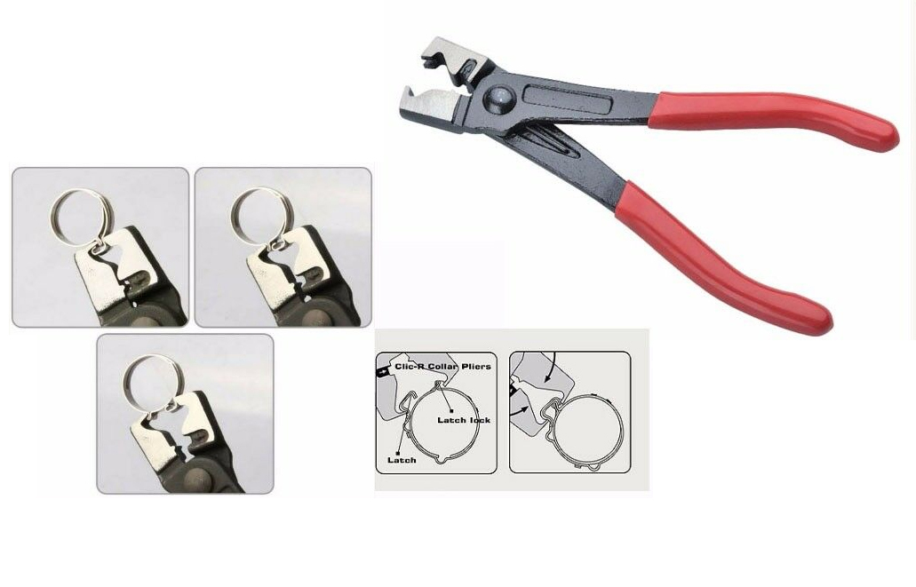 7"/180mm Clic-R Collar Pliers CV Boot Hose Clip Clamp Latch Lock