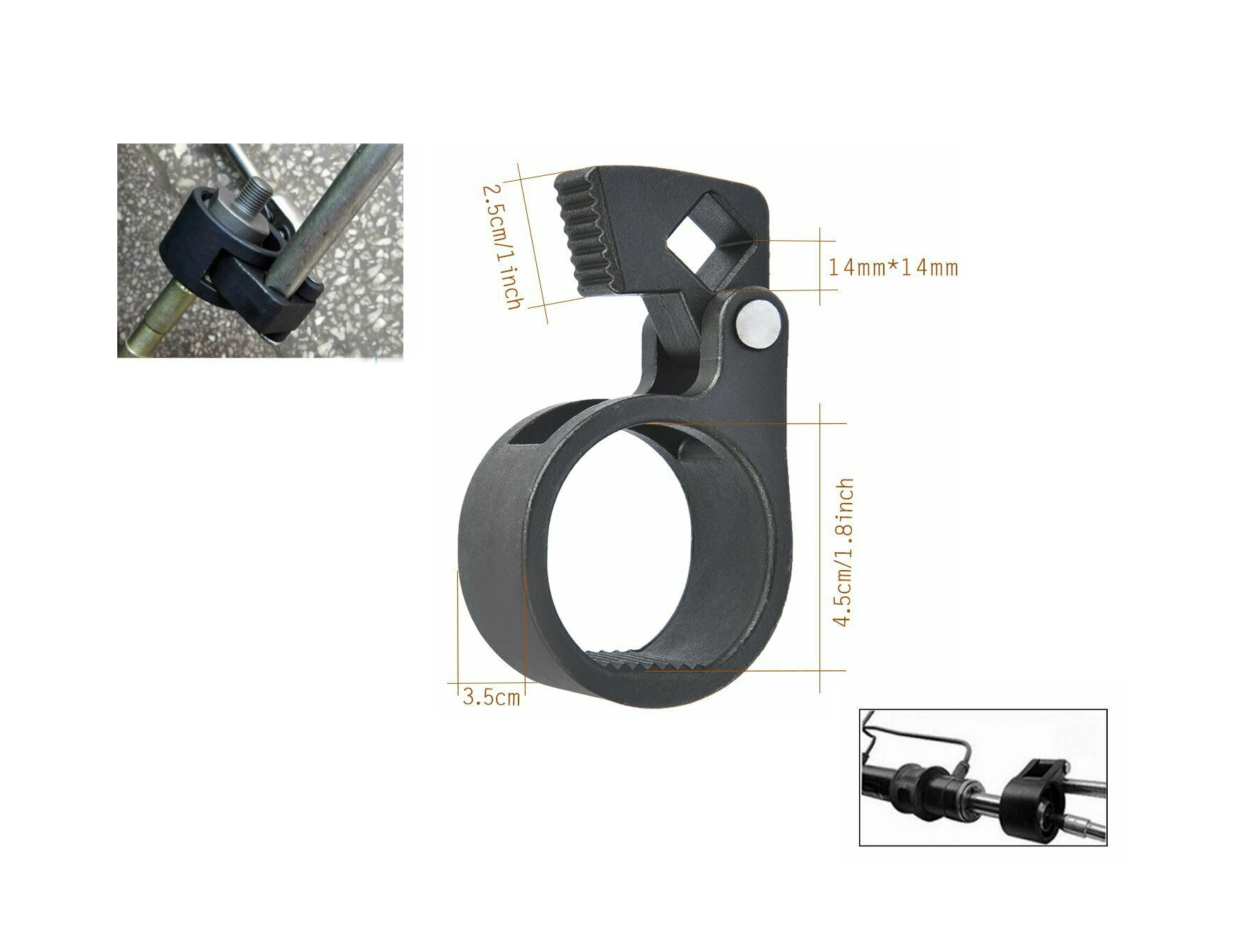 1/2" Dr. 27-42mm Cap. Universal Tie Rod Wrench Steering Track Rod Removal