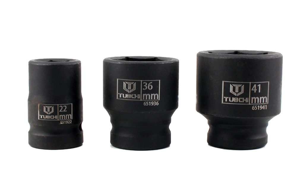 3/4" Dr. Cr-Mo Flank Impact Socket Metric: 17-65mm 6PT/12PT