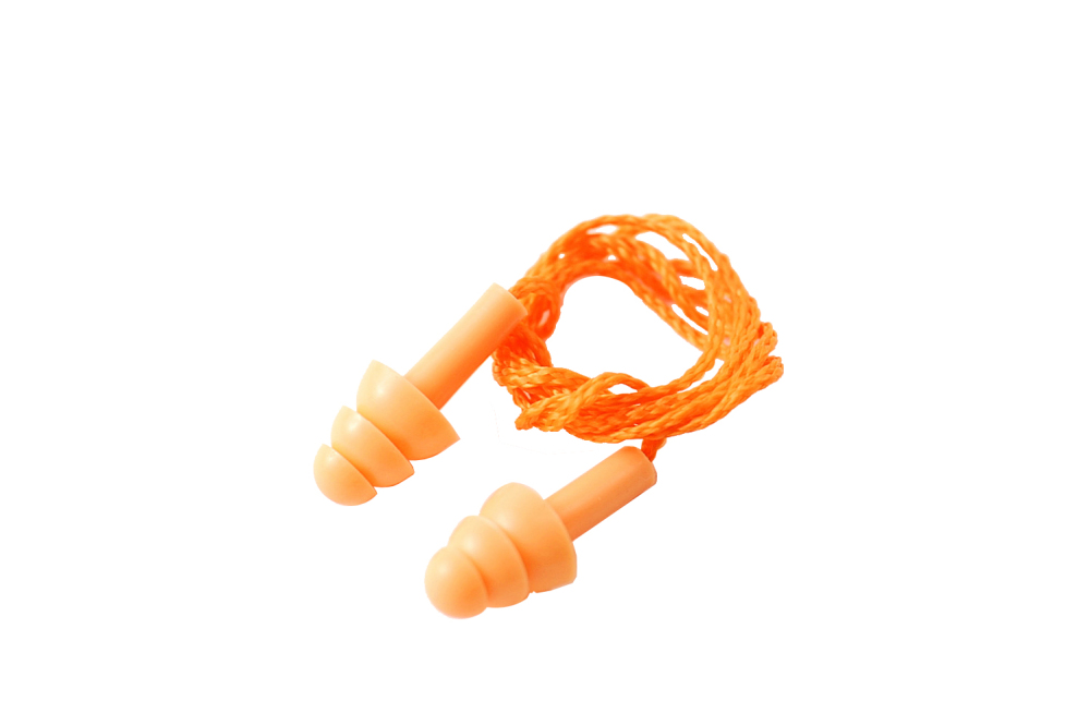 Soft Silicone String Corded Ear Seals Motor Travel Noise Reduction Reusable Earplugs