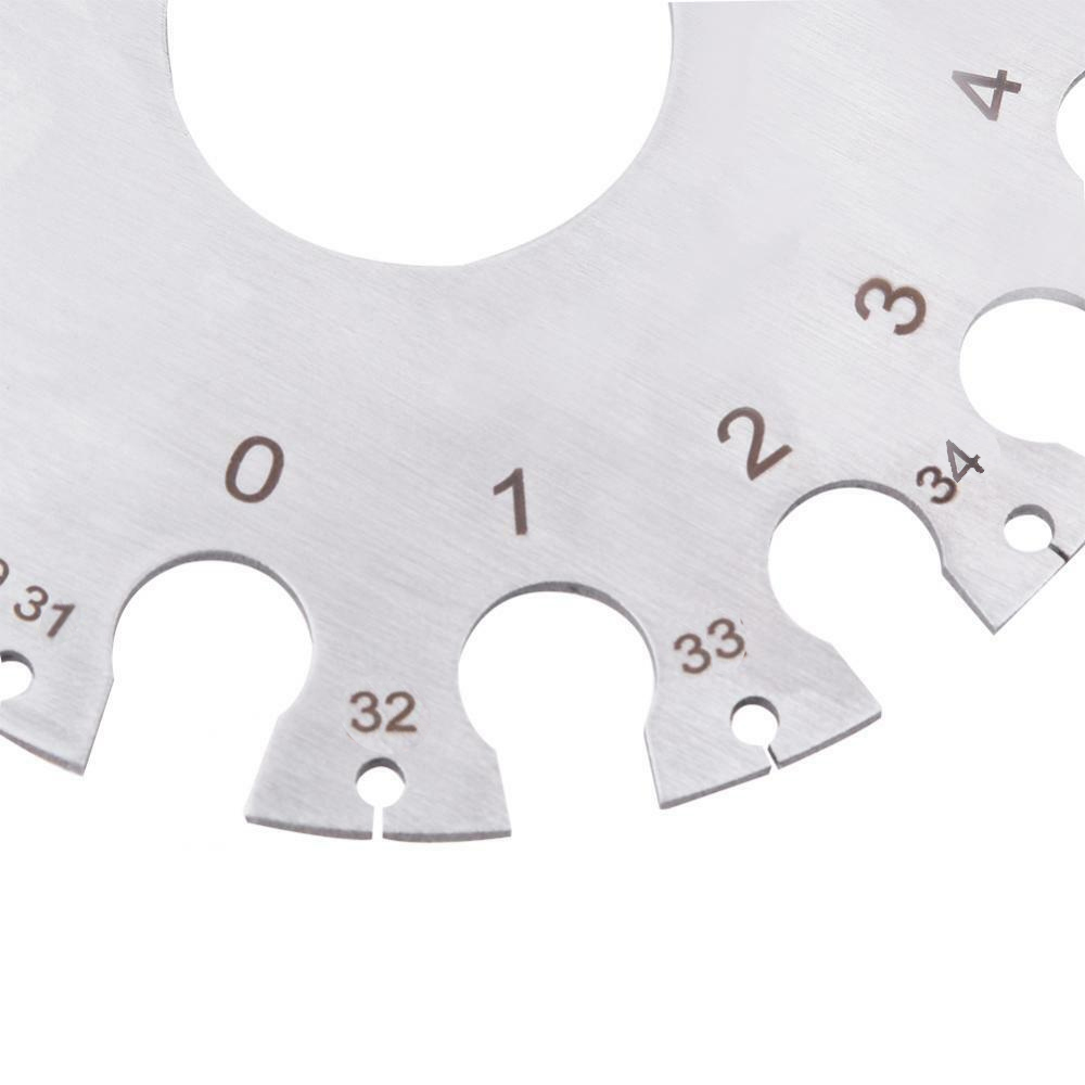 Stainless  Steel Wire Gauge Circular Round Cable Thickness Ruler SWG & SAE Mark