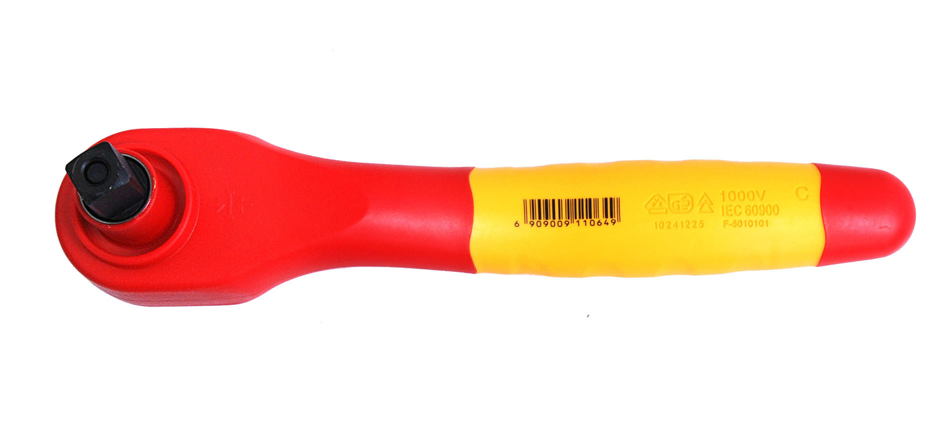 Insulated Electrician VDE 1/2" Dr 225mmL Reversible Ratchet Handle 1000V/18C