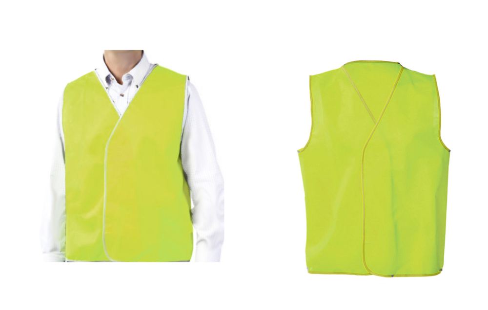 Vallen Hi-Vis Safety Vest Garment Class D Lime AS/NZS Standard L/XL