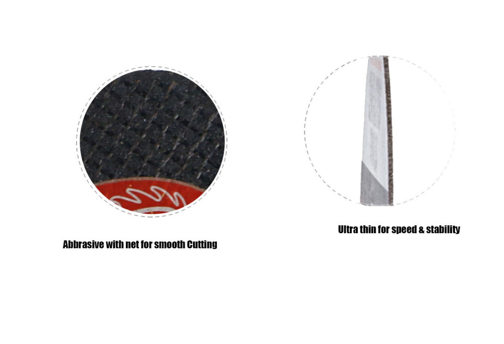 10pc-pack 107x1.2x16mm Ultra Slim Stainless Steel INOX Metal Cutting Disc Wheel