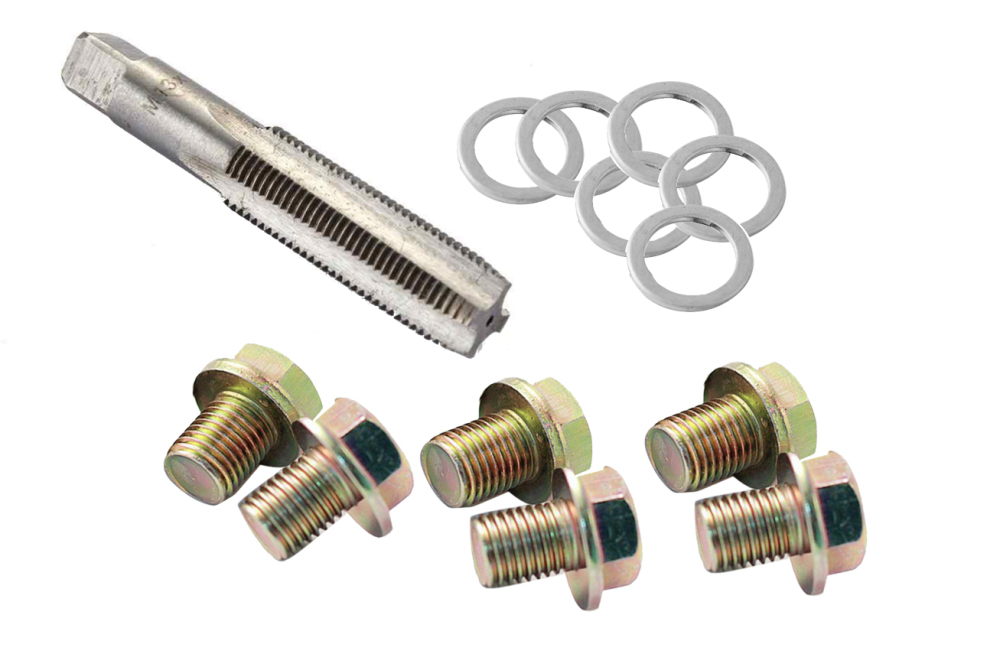 13pc Oil Sump Plug Pan Thread Repair Screw Chaser Set: Hand Tap, Screw, Gasket Washer
