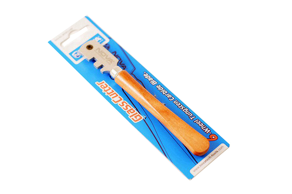 German Type Glass Cutter with 6 Turret Wheel Tungsten Carbide Blade