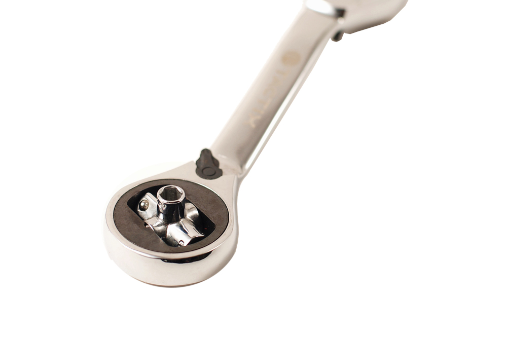 8-in-1 Swivel Reversible Ratchet 12PT Multi Socket & Adapter Wrench 5/16"-9/16"