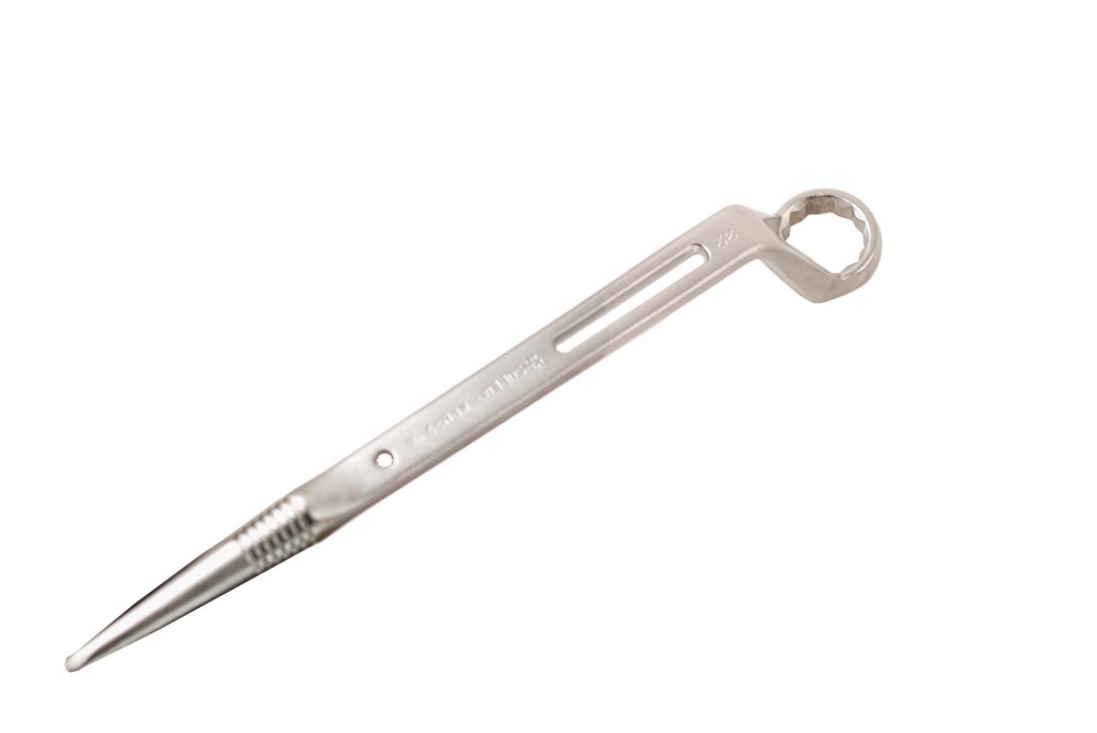 Din Standard Cr-V Construction Single Deep Offset Ring Podger Spanner Rope Hole