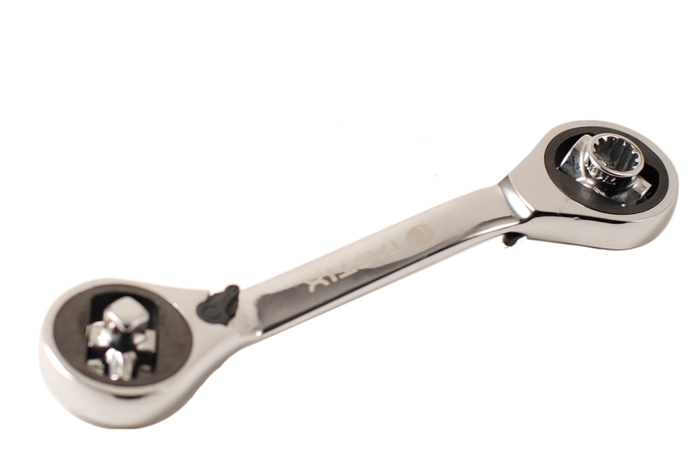 8-in-1 Swivel Reversible Ratchet 12PT Multi Socket & Adapter Wrench 5/16"-9/16"