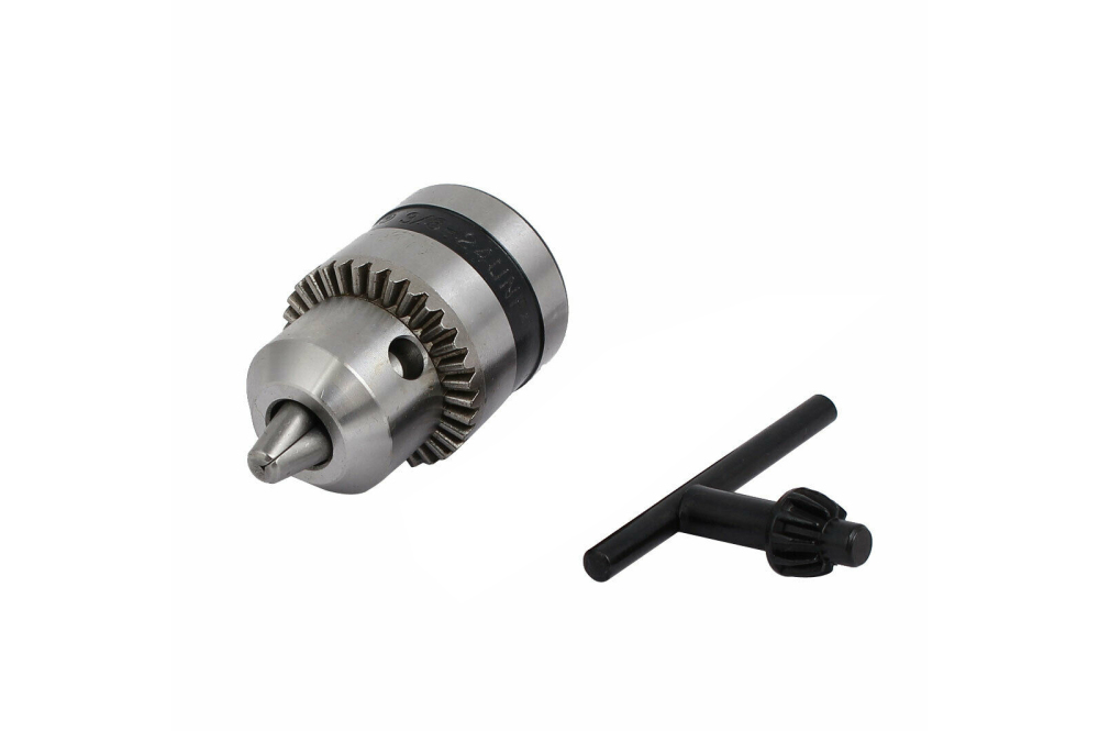 1.5-10mm Capacity 3/8" -24UNF 3-Jaw Mount Spanner Drill Chuck with Metal Key
