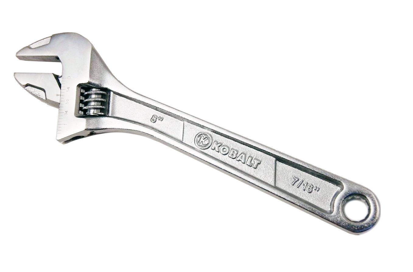 Kobalt 8"/200mm Cr-V Steel Adjustable Wrench Spanner Shifter Max. 30mm Wide Open Jaw