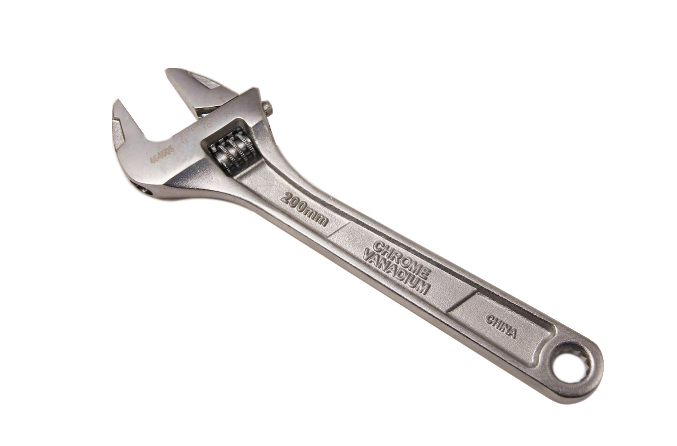 Kobalt 8"/200mm Cr-V Steel Adjustable Wrench Spanner Shifter Max. 30mm Wide Open Jaw
