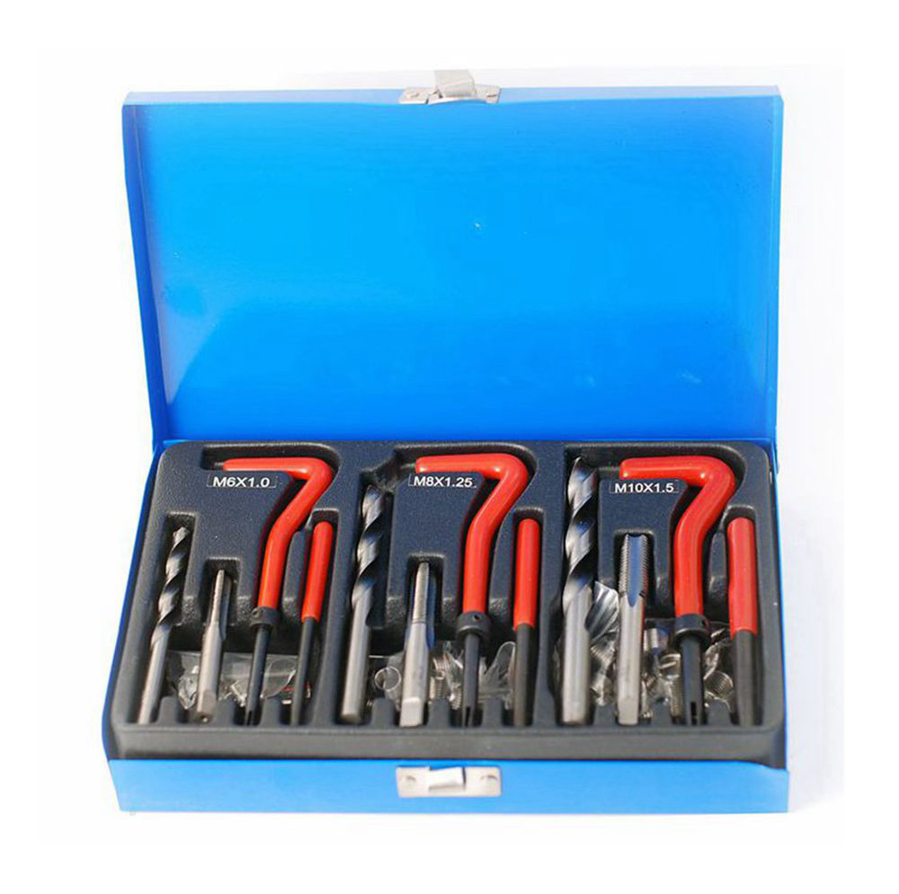 88pc Helicoil Thread Car Engine Repair Kit Insert Set Break Pin M6, M8 & M10 Tap