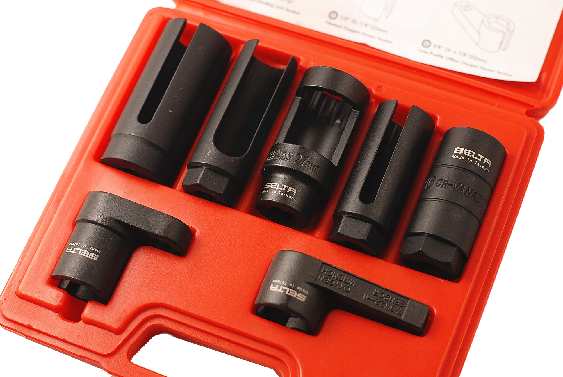 Selta Taiwan 7pc Oxygen Sensor Socket Oil Pressure Sending Unit Remover Set