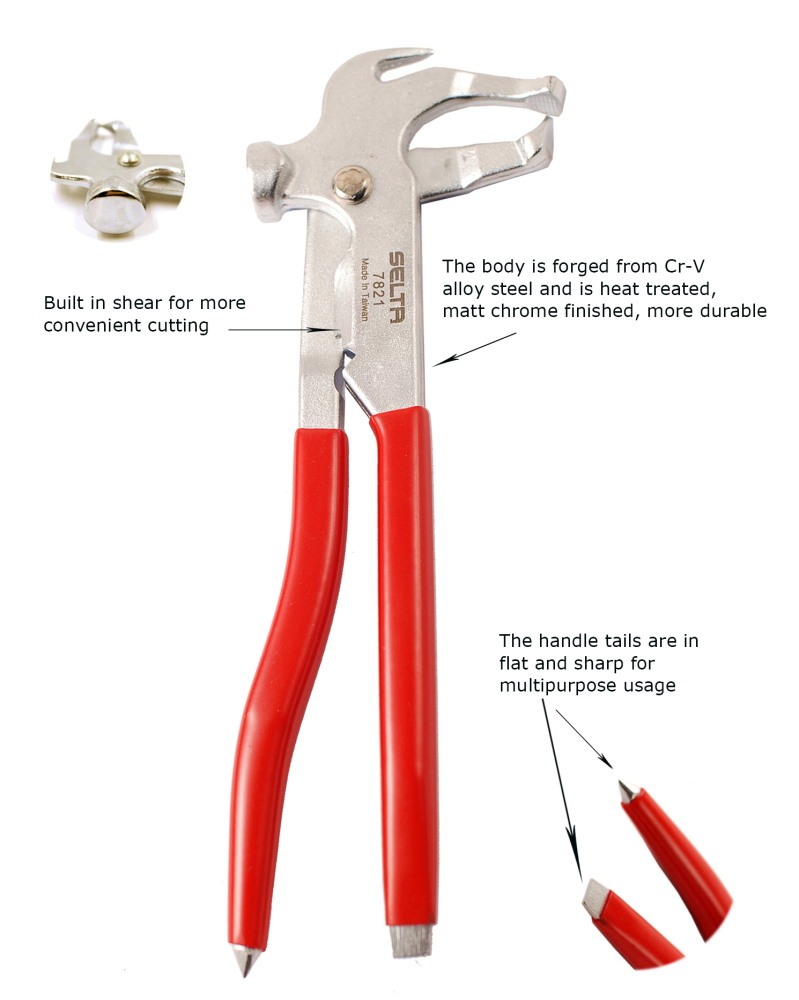 Selta Taiwan Cr-V Alloy Steel 240mm 7-Way Wheel Balance Weight Pliers Tools