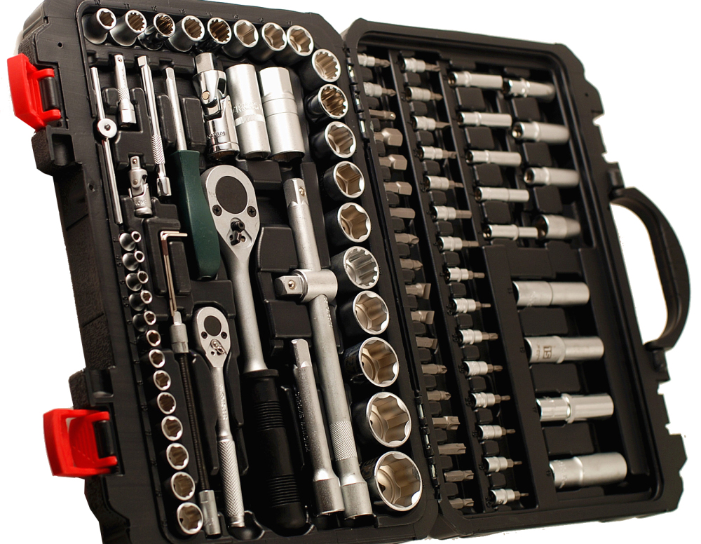 94pc 1/2" & 1/4" Dr. Socket & Screwdriver Bit Torx Ratchet Dr. Kit Taiwan Made