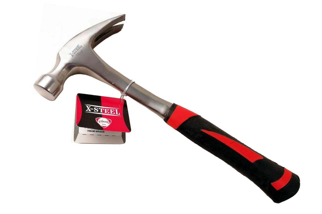Claw Hammer One-piece-all Solid Steel Resist-Shock Handle Option:16/20/24oz