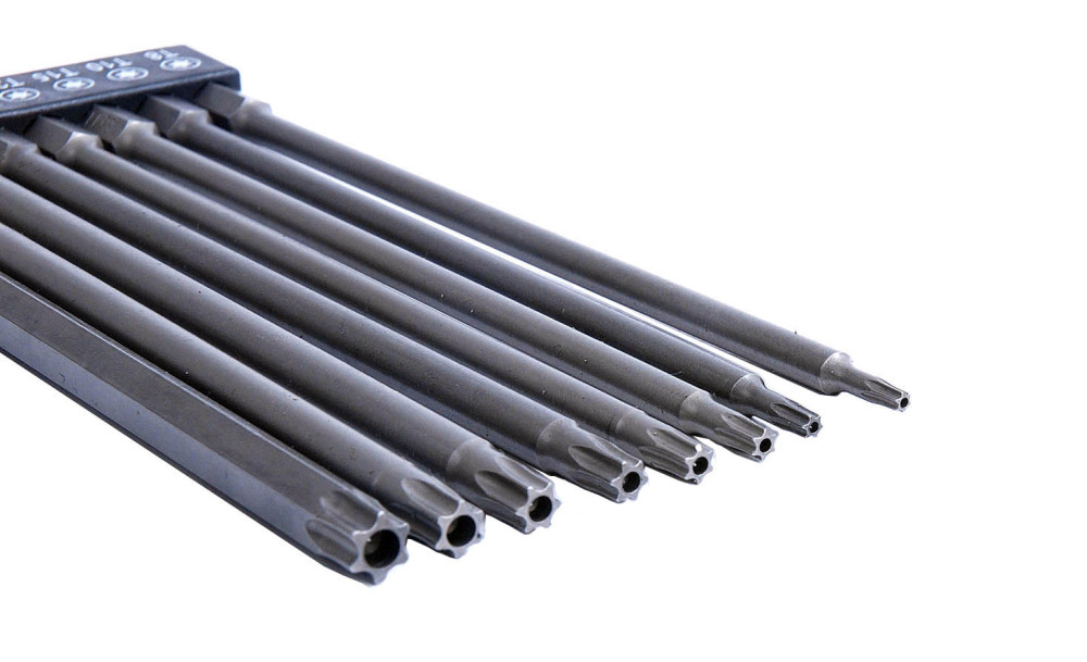 150mmL T8-T40 8pc S2 Steel Magnetic Torx Head Screw Driver Security Tamper Proof Star 1/4" Quick Change Shank