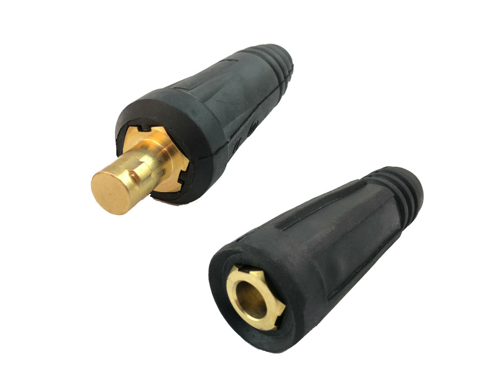 Welding Cable Connector Pin Dinse Connectors 2pc Set: 10/25 35/50 50/70 70/95