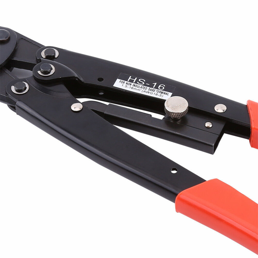 HS-16 Ratchet Crimping Pliers 1.5-16mm2 (AWG 16-5) Cable Wire Terminal Tool
