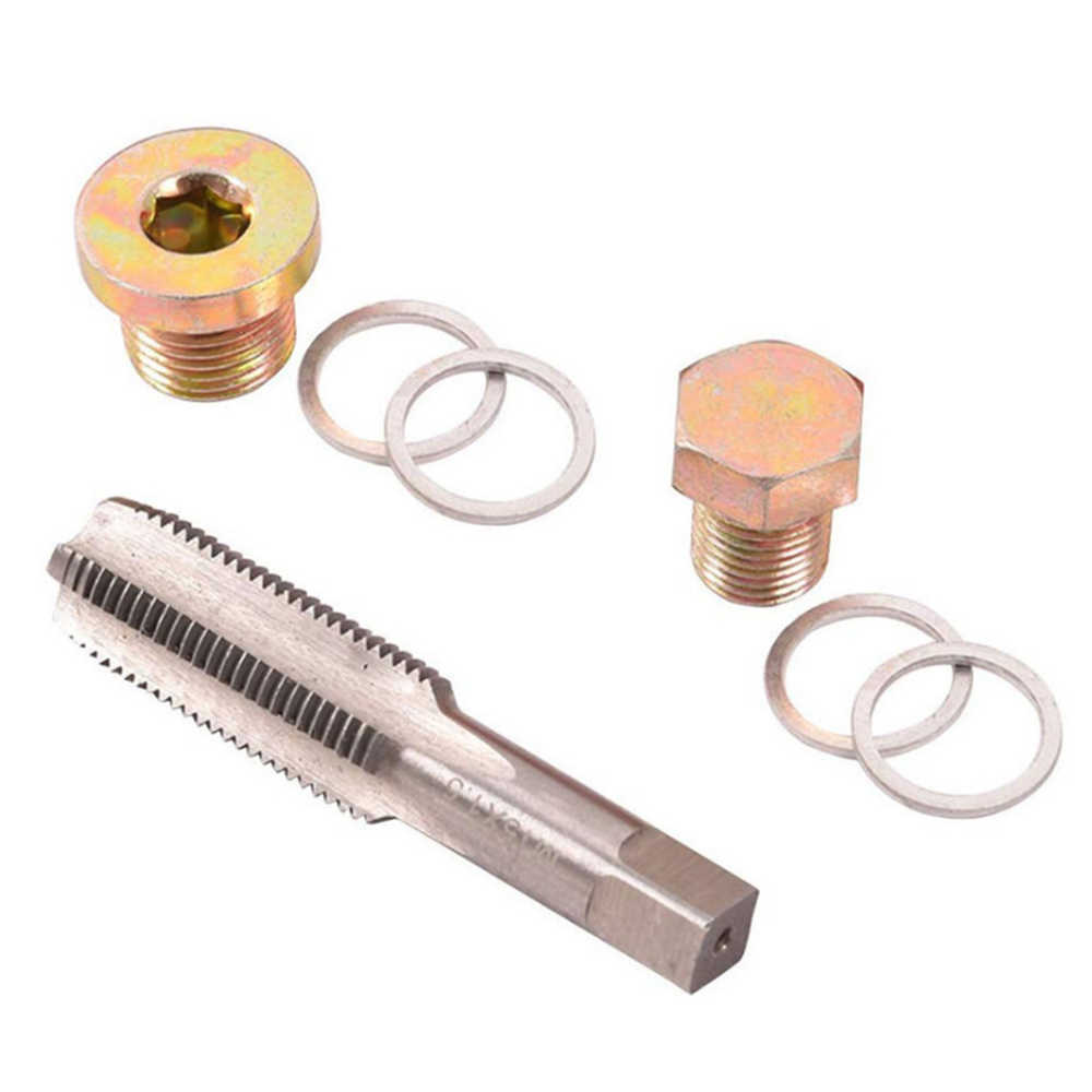 114pc Oil Pan Drain Sump Plug Key Thread Repair Auto Tool Kit:M13-M22 6 Popular Size