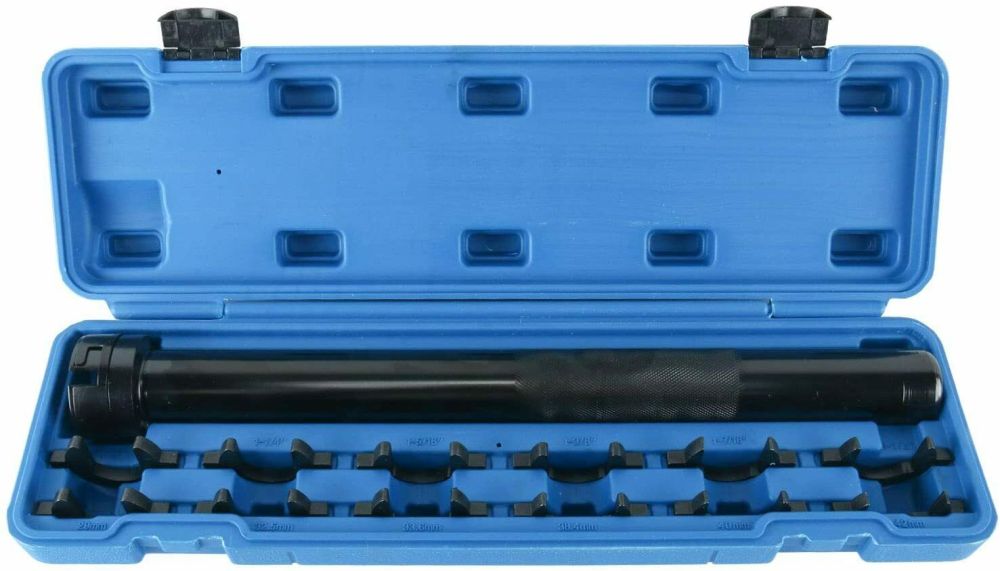 Master Inner Tie 1/2" Dr Rod End Installer Remover Tool Kit Set With 12 Metric & SAE Crows Foot Adaptors