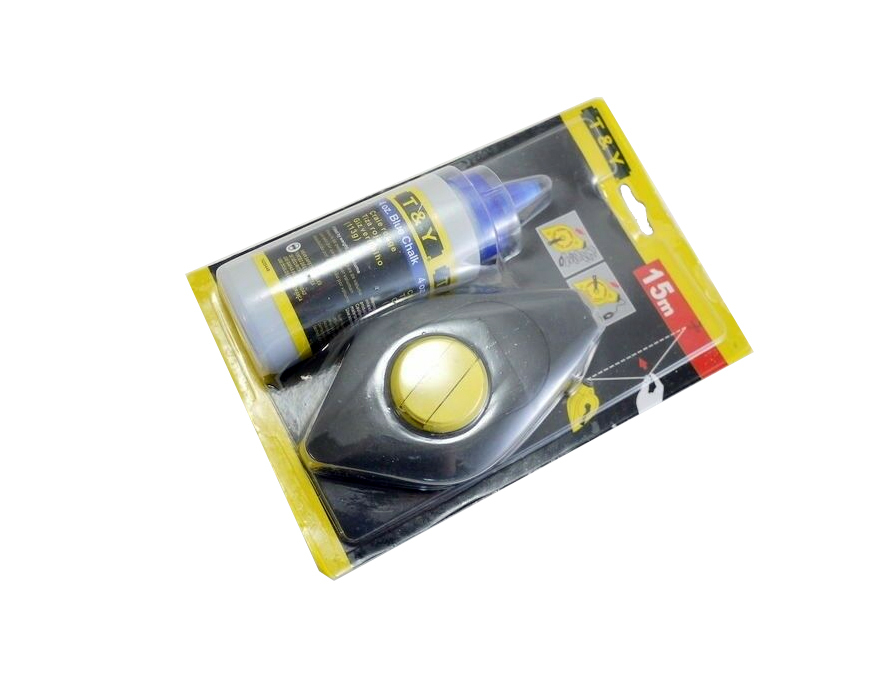Chalk Reel Line 15m With 4oz Blue Chalk Powder f Concrete Roofing Tiling Layout