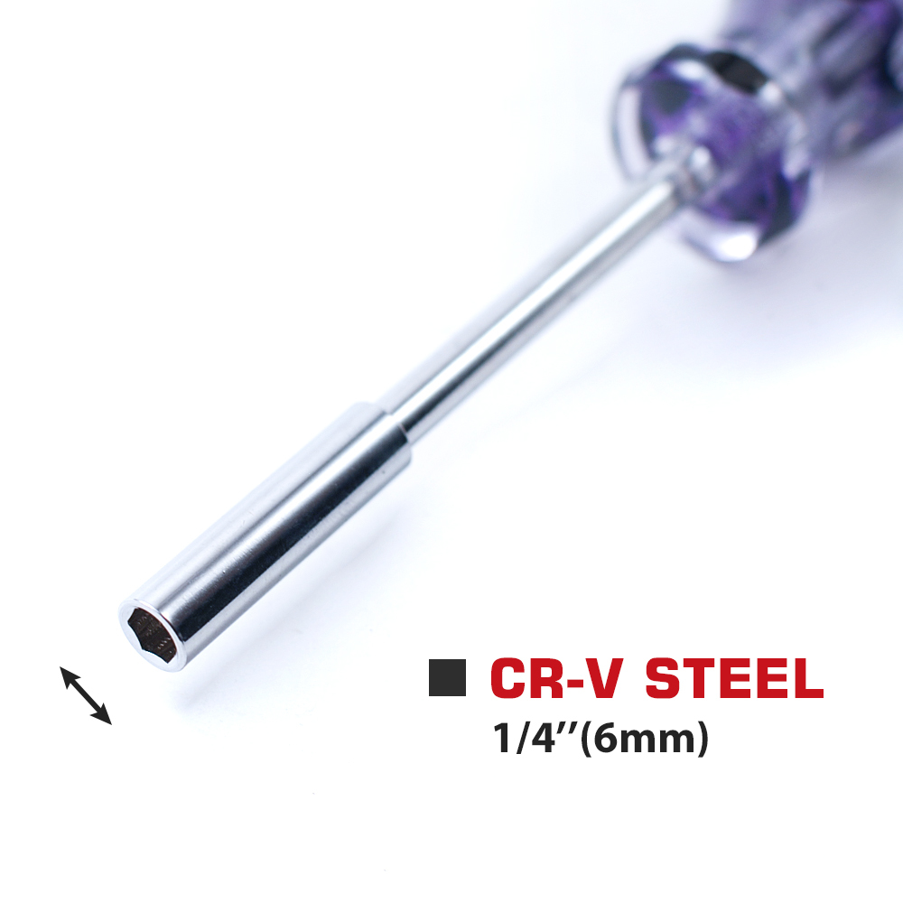 Transparent Crystal Plastic Handle 100mm Long Reach Shank Bits Holder